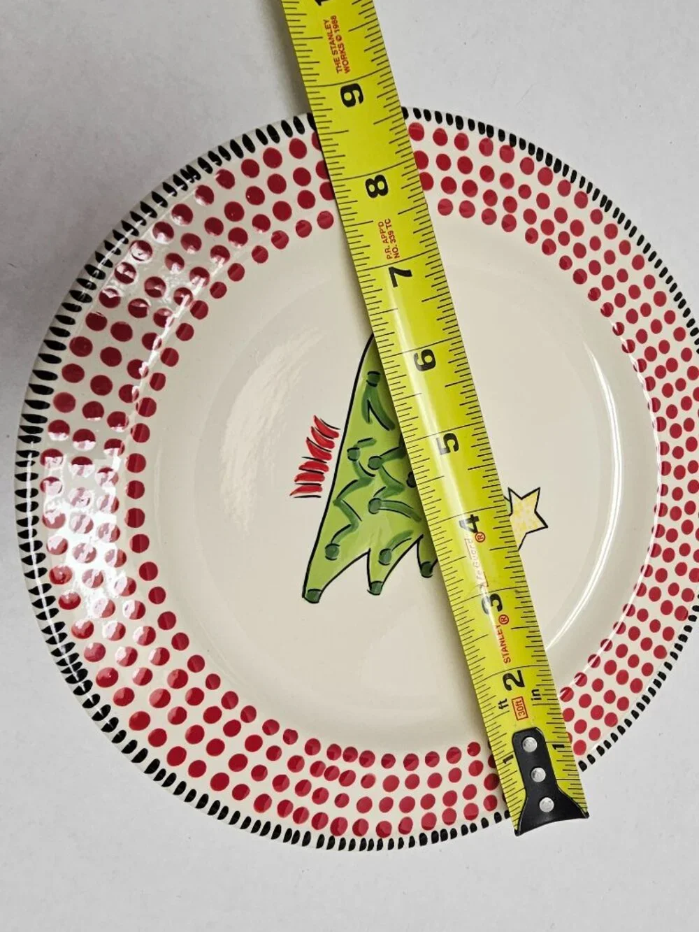 1 Caffco Simply Christmas Tree Star on Top Holiday Plate 9” M Bagwell